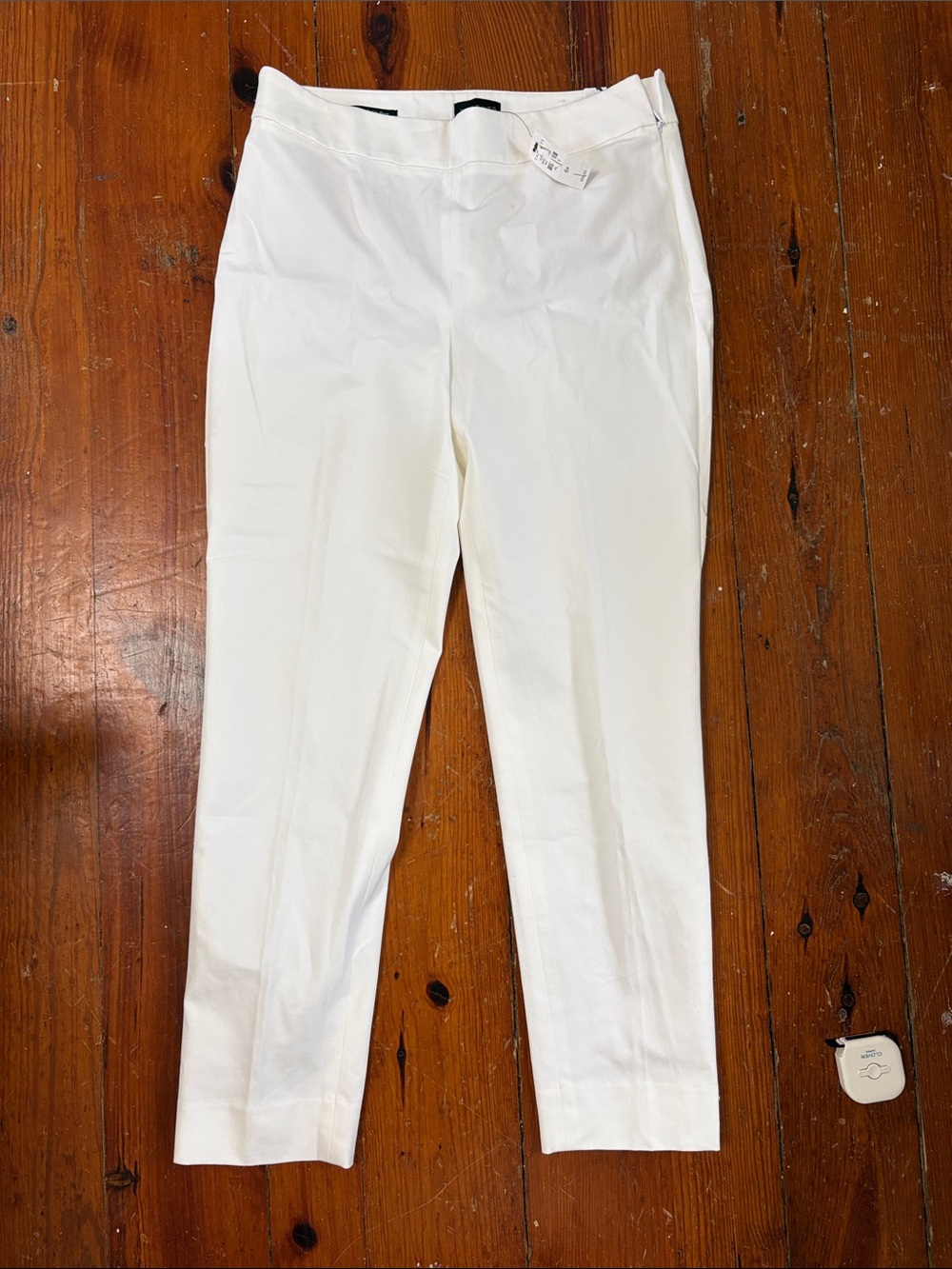 NWT Talbots White Slim Dress Chinos Size 6P Chatham Ankle Pants